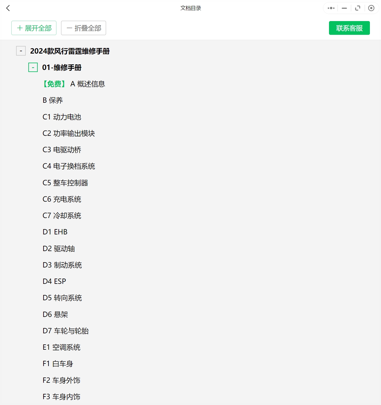 2024年東風(fēng)風(fēng)行及東風(fēng)菱智維修手冊和電路圖資料更新資料更新]